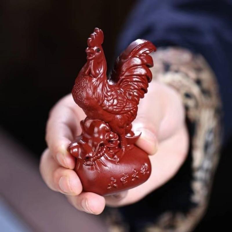Purple Sand Tea Pet Rooster Tea Play Ornament Zodiac Chicken Creative Can Raise Big Rooster