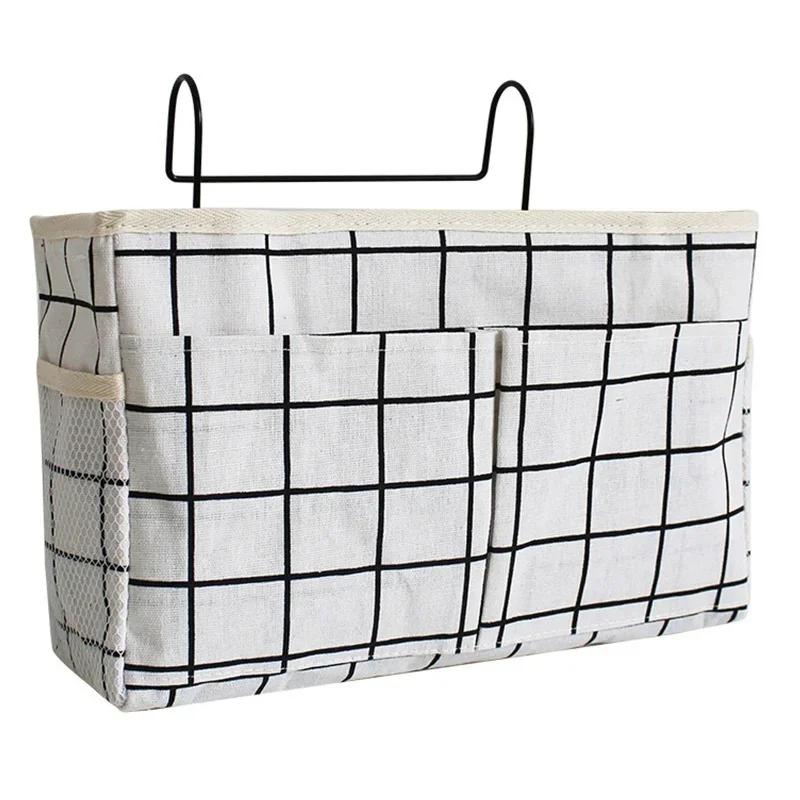 New Storage Basket Hanging Organizer Pen Holders Office Desk Accessories Book Holder Dormitory Bag with Hook Bed Pocket
