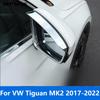 Accessories For Volkswagen VW Tiguan MK2 2017-  Carbon Fiber Rearview Side Door Mirror Visor Sun Shade Rain Guard Shield