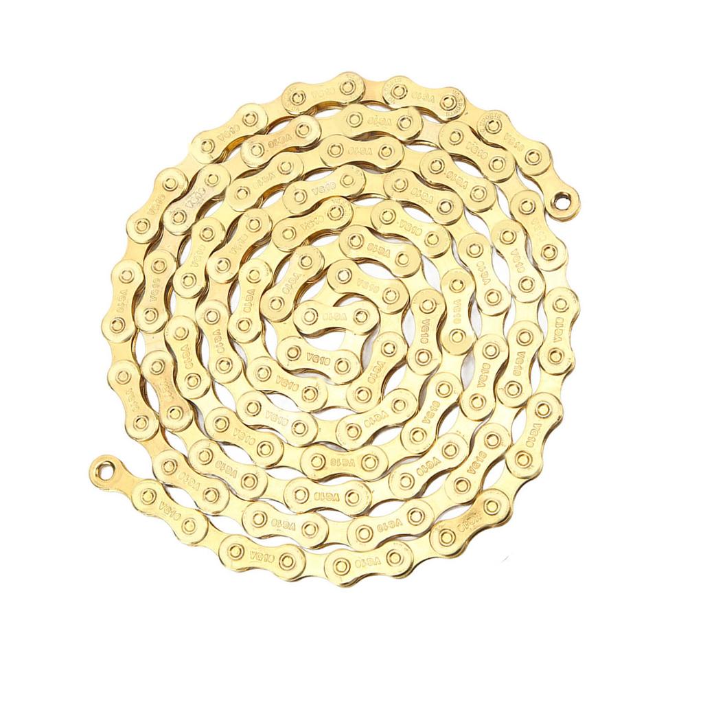 10 Speed Bike Chain Golden High Carbon Steel Lightweight Replacement Bike Chains Parts for VG