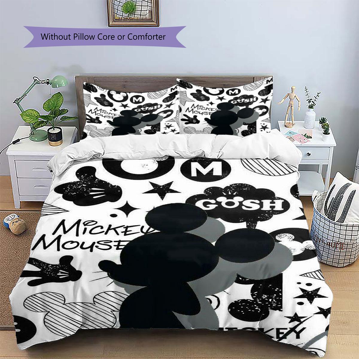 

Sweet and Cool Leopard Print Minnie Mouse Themed Bedding Set, A Comfortable Choice for Decorating A Child s Bedroom. 135x200cm