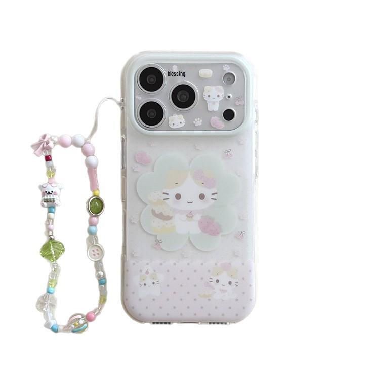 Fresh Clover iPhone 17/16 Pro Max/15 Girly Heart Marshmallow Cat Case