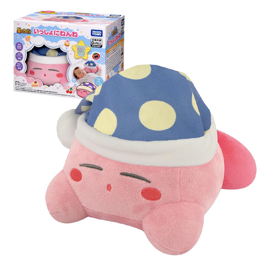 

Takara Tomy Kirby Помощь для сна при ночных плачах - Идеальный подарок для новорожденных и младенцев. Функции включают звуки утробы матери, успокаивающие мелодии, таймер и р