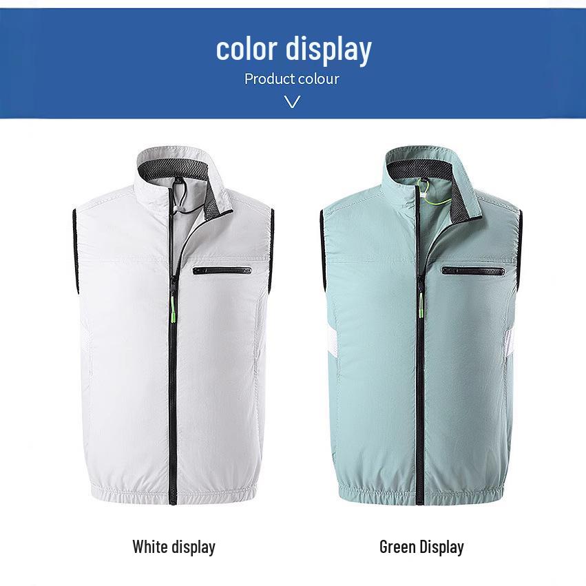 Unisex Summer Sleeveless Cooling Vest for Outdoor and Construction Use