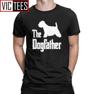 The Dogfather West Highland White Terrier Dog T Shirt Men 100 Percent Cotton Cool T-Shirt Funny Wholesale Westie Oversized
