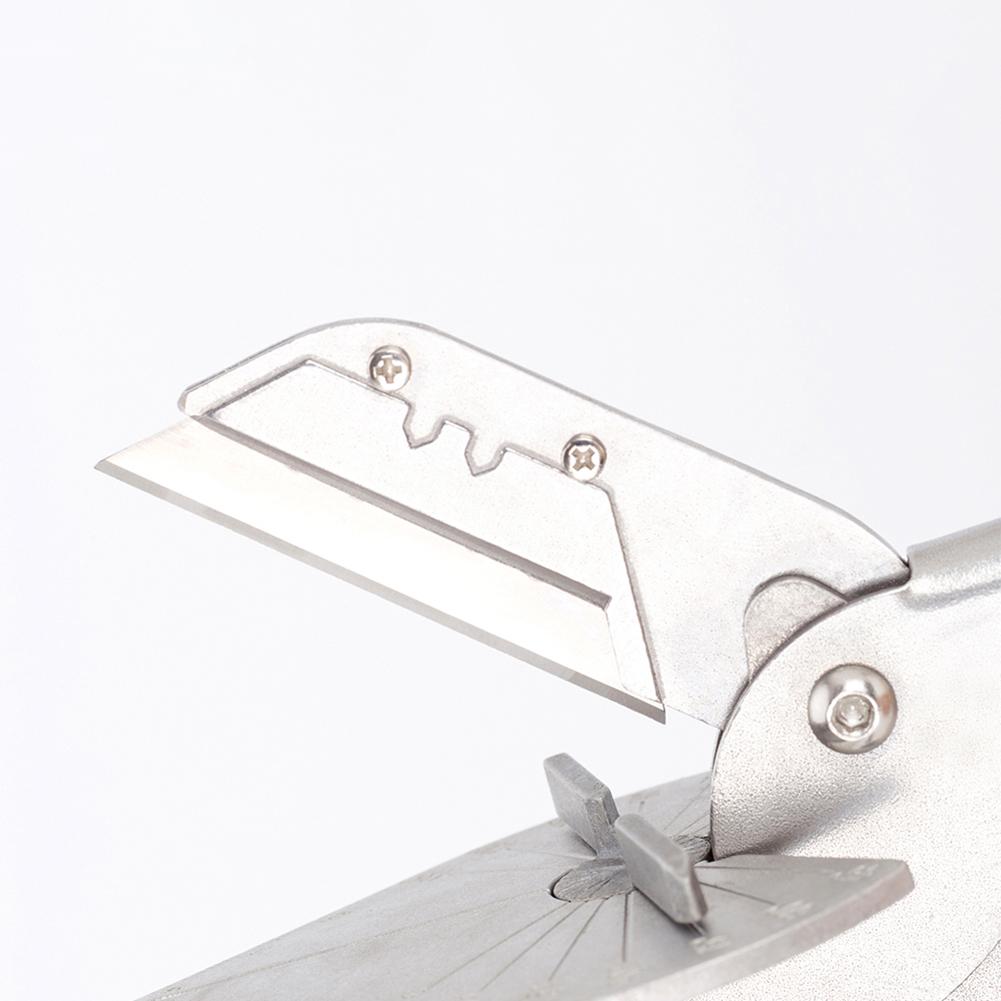 Angle Scissors Adjustable 45 to 135 Degree Safety Lock Trim Shears Tools with 10 Spare Blades Matte Black