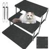 RV Step Covers Non-Slip Stair Rugs Cover Wrap Carpet Step Protection With Spring Hooks Sturdy Stair Rugs RV Steps Accessories