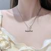 S925 Silver Retro Circle Necklace – Women's Elegant Clavicle Chain, Light Luxury Trendy Sweater Accessory