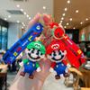 Kreativer Cartoon Mario Schlüsselanhänger Charmante PVC-Dekoration für Rucksack und Schlüssel