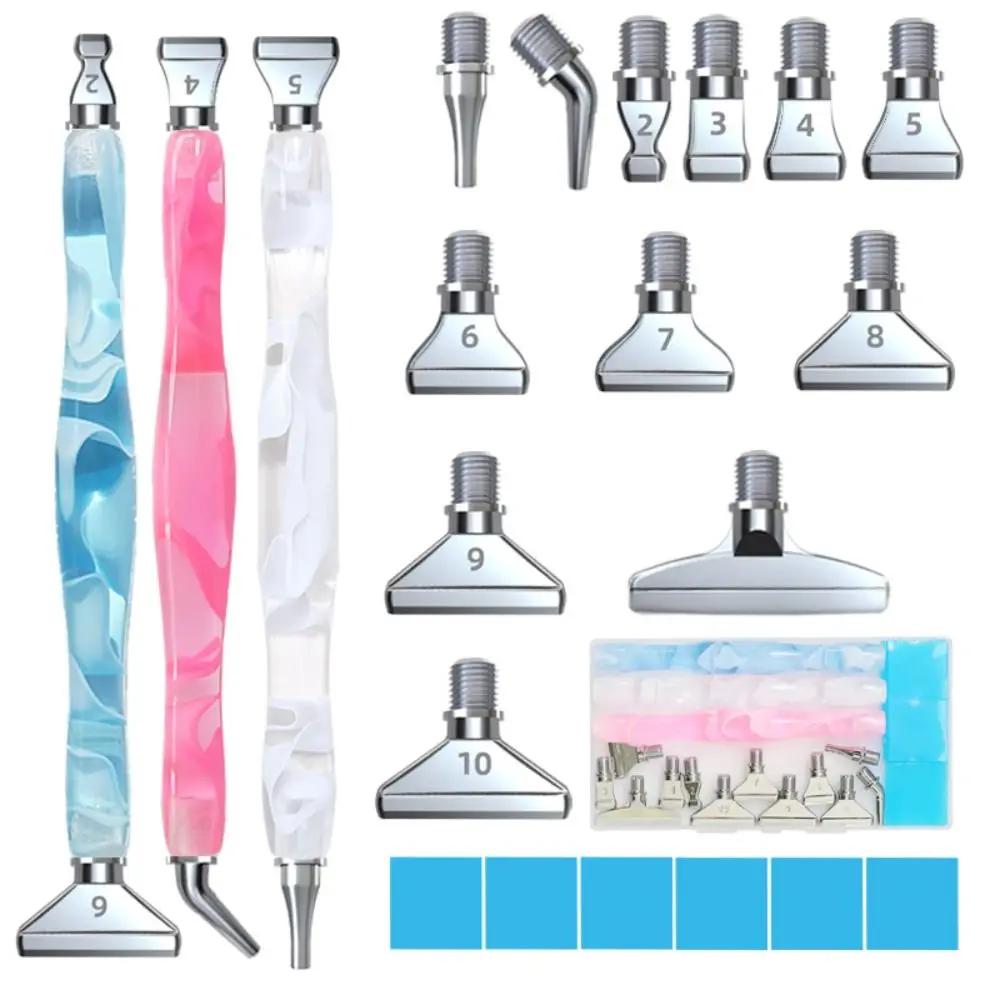 5D Diamond Resin Point Drill Pen Replacement Metal Point Drill Pen Head Cross Stitch Diamond Painting Accessories Tool Set