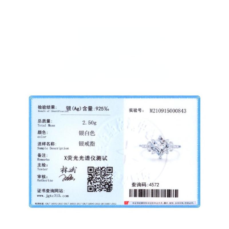 Tancise Classic 925 Sterling Silver  Zircon Ring Ladies Jewelry Wedding Promise Party Gift