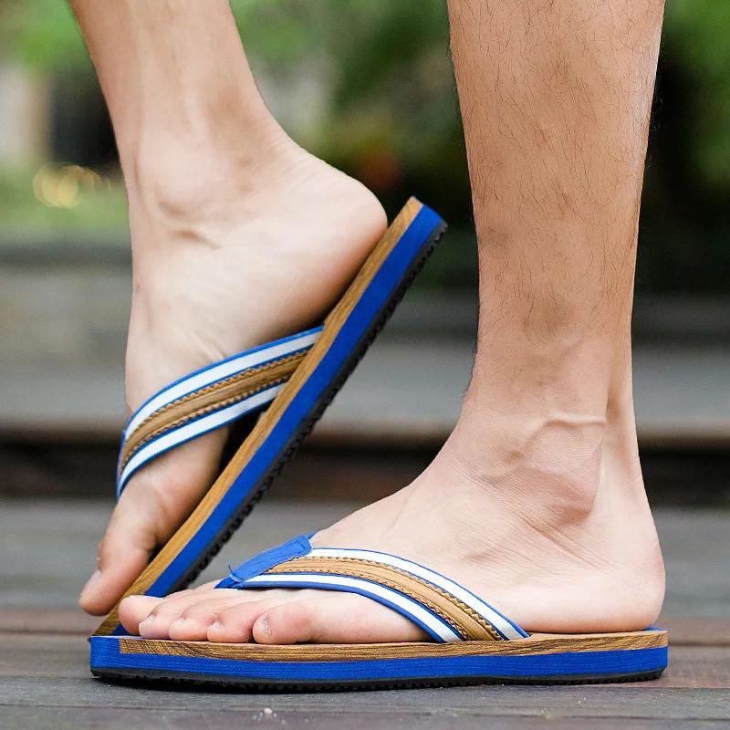 Letní móda Pánské žabky Plážové sandály pro muže Ploché pantofle protiskluzová obuv pánské sandály nadměrná velikost 40-45