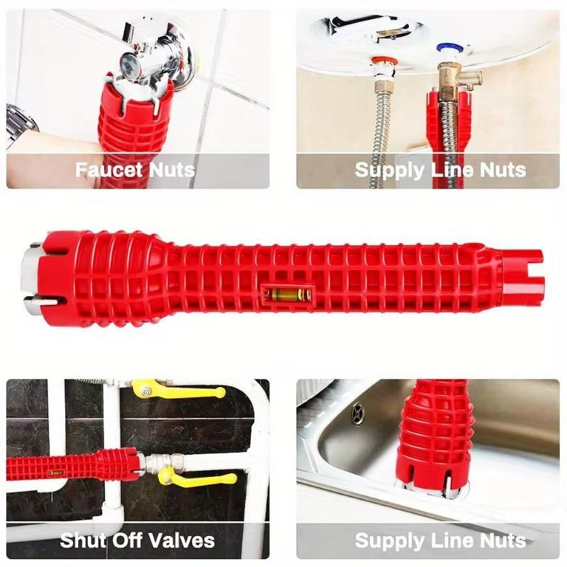 8 in 1 Multi-Functional Sanitary Wrench Pelvic Floor Leading Sleeve Disassembly Faucet Pipe Sink Sanitary Only Installation Tool