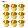 10Pcs Aluminum Candle Cups Bowl Candlestick Metal Candle Holder Cup Drip Protectors Empty Case for Candle Making