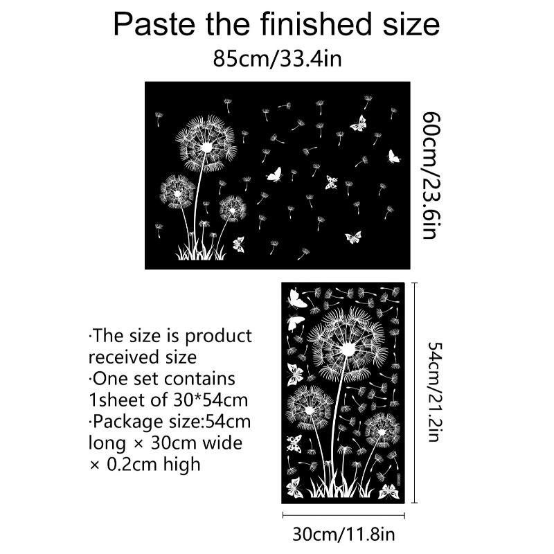 

Белый одуванчик бабочка наклейка на стену электростатическая наклейка на стекло двусторонняя видимая декоративная полая наклейка на стену окна