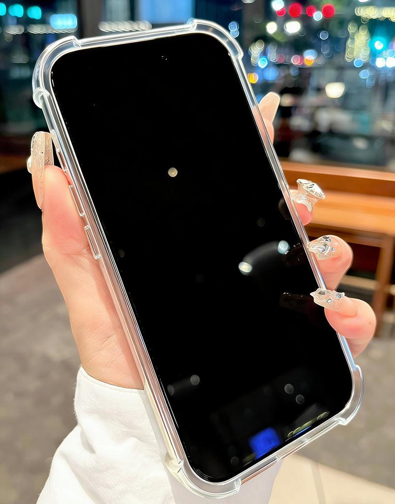 Shockproof Plating Clear Case For iPhone 17 Air 16 15 14 13 Pro Max Plus Luxury Glitter Silicone Soft Cover Transparent Shell