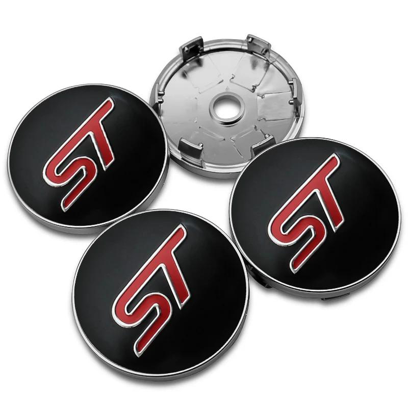 4pcs 60mm Car Wheel Center Hub Cap Auto Rim Covers Emblem Badge For Ford Focus Fiesta Mondeo Ranger Kuga Mustang ST Accessories
