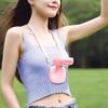 Multi-Functional Mini Handheld Fan With Makeup Mirror Foldable Small Electric Fan Usb Rechargeable Portable Hanging Neck Fan