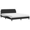 VidaXL Lit avec matelas noir et blanc 160x200 cm similicuir 3208442