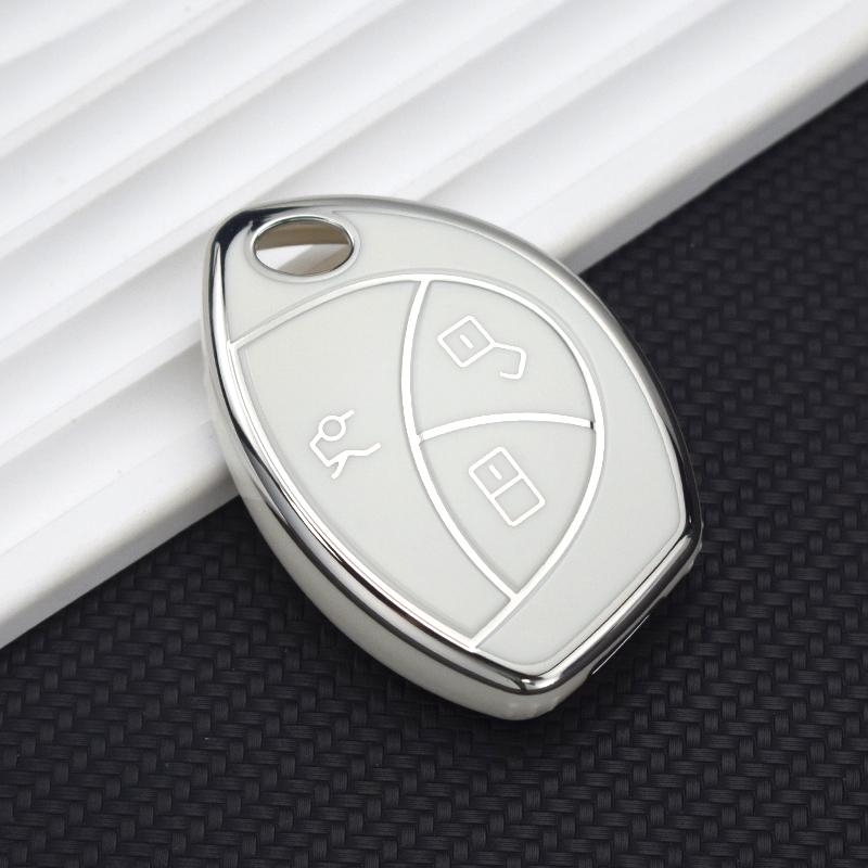 

Чехол для автомобильного ключа с 2/3 кнопками, чехол для смарт-пульта дистанционного управления, брелок для Toyota Malaysia Truguard VG, держатель для сигнализации Cobra, защитные аксессуары 3 Button Key Case белый