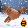 Suède Fietshandschoenen voor Heren Winter Dikke Handschoenen Wandelen Polyester Touchscreen Warm Pluizig Motorfiets Zacht Bezorgershandschoen