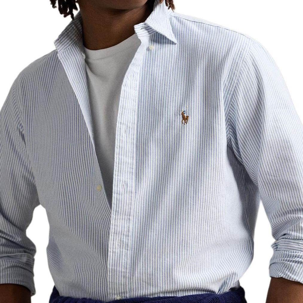 Polo Ralph Lauren Single Breasted Cotton Striped Polo Shirt Men Shirts MNPOWOV16824144-300