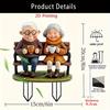 Romantische Bank für altes Paar 2D Flaches Acryl, Dekoriert, Geeignet für Garten, Außenbereich, Rasen, Geschenke, Weihnachten, Halloween