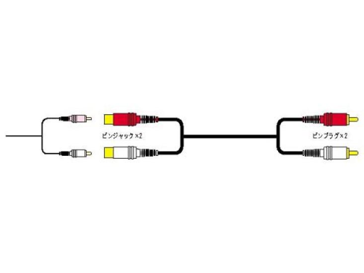

JVC Kenwood Victor Pin Jack Plug X2 X2-Pin 1.5M CN-163G