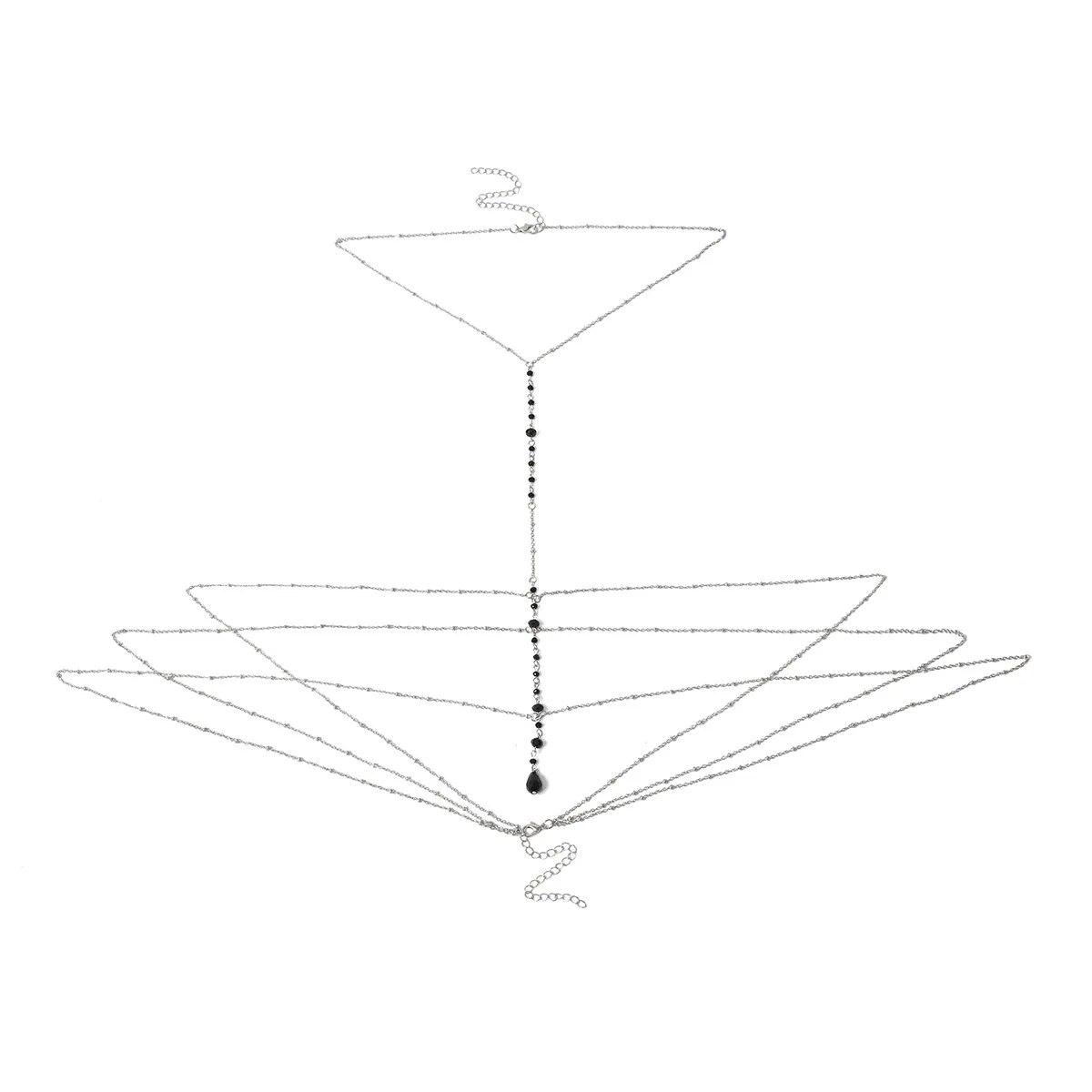 

Новая женская сексуальная модная черная цепочка с бусинами на грудь, ювелирные изделия для тела, трендовая металлическая кисточка в стиле панк, поясная цепочка с ремешком, украшение в уличном стиле