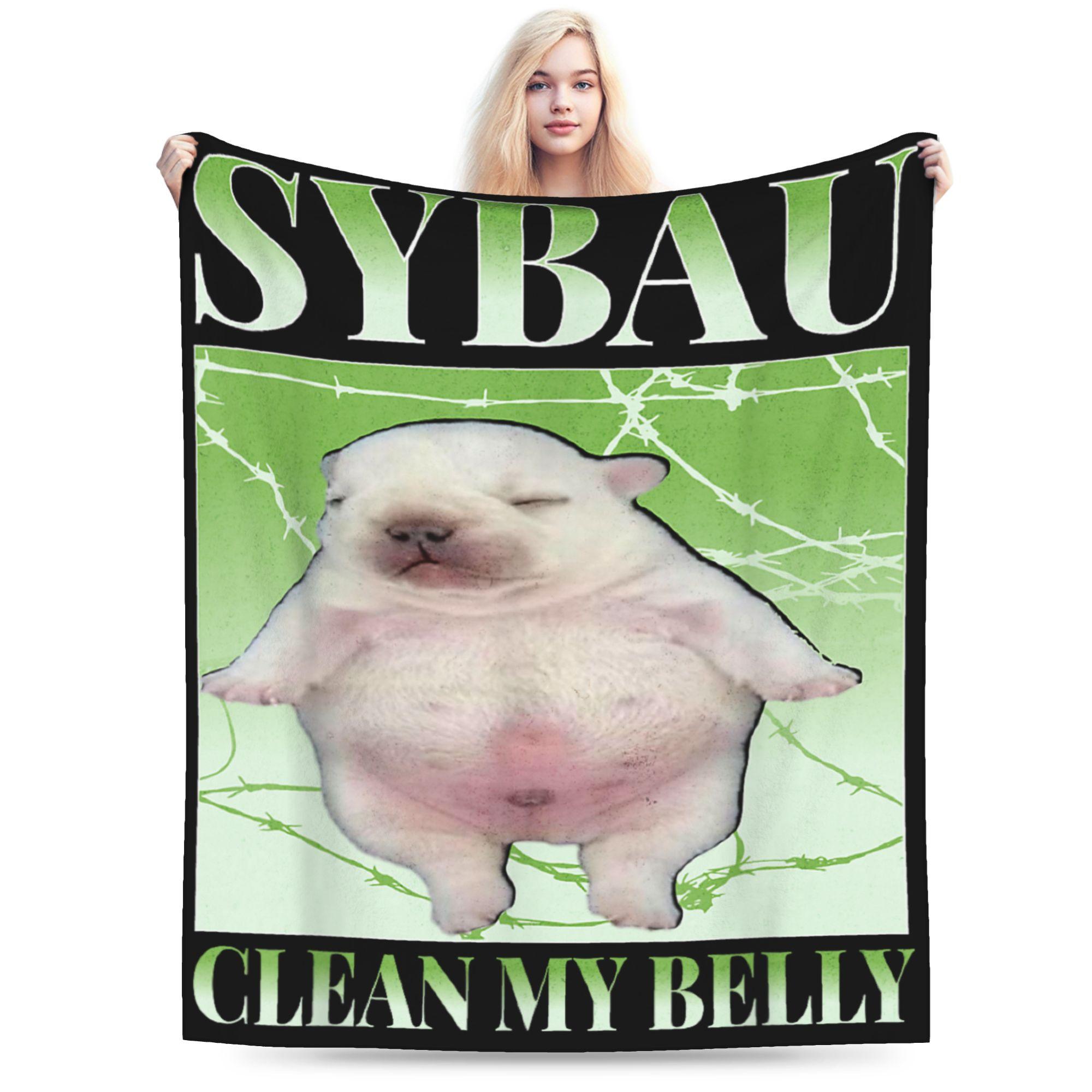 

I Am Pibble Wash My Belly Blankets Coral Fleece Plush Meme Funny Dog Brainrot Warm Throw Blanket for Car Sofa Couch Bedspread 30x40in
