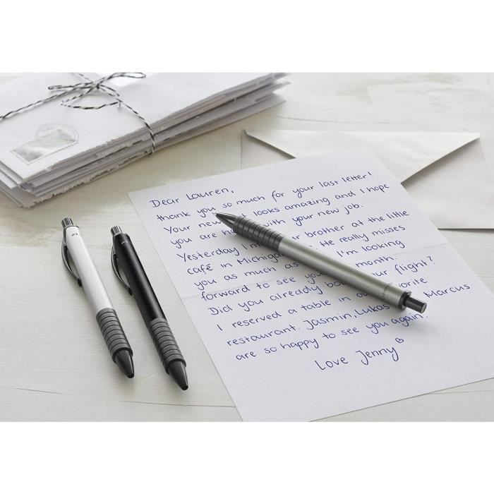 Stylo-bille Rétractable - FABER-CASTELL - BASIC - Pointe Moyenne - Rechargeable - Bleu