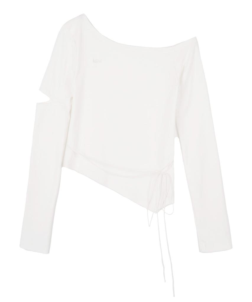 HIGH SCHOOL DISCO Strap One-Shoulder Long Sleeve_Ivory