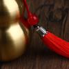 Brass Gourd Feng Shui Ornament With Tassel Feng Shui Decorative Collectible For Prosperity And Longevity Home Office Desk Decor