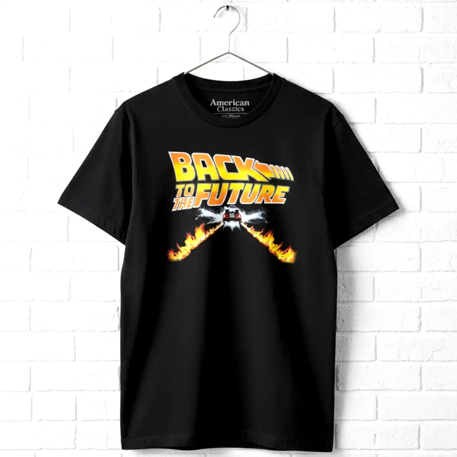 Back to The Future Flaming Trails Men s T Shirt XXL