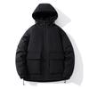 Cotton Clothing Men's Winter Loose Solid Color Cotton Jacket Thickened Workwear Big Yards Cotton Jacket Jacket Warm