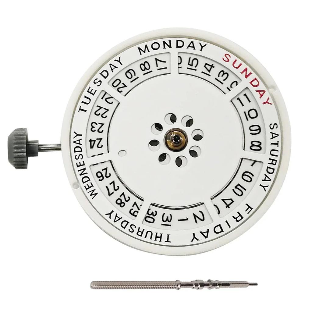 8285 Automatic Mechanical Movement Double calendar Mod Day-Date Watch Mechanism with Week at12:00/Date at 3:00 O'clock 21 Jewels