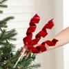 Weihnachtsdekoration Zubehör Leichtes Samtblumenornament Feiertagsdeko Requisite Luxuriöser Blumengesteck Ast