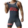 Men's Sublimation Wrestling Singlet Cycling Bodysuit Weightlifting Fitness Sportswear