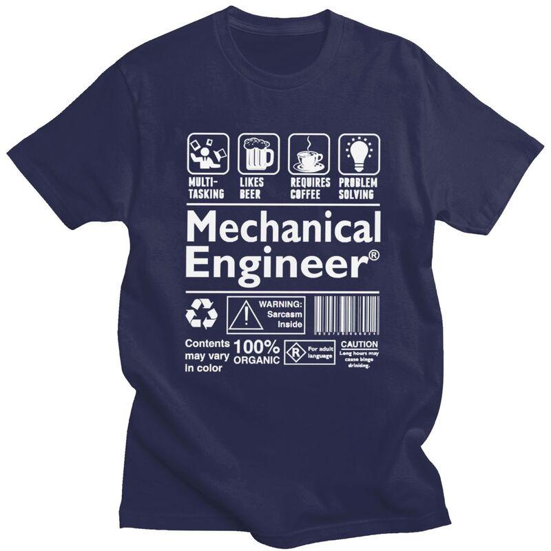 Custom Mechanical Engineer T Shirts Men 100 Cotton Tees Tshirts ShortSleeve Tshirt