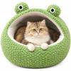 Semi Enclosed Type Cat Sofa Bed Frog Shaped Small Dog Bed Warm Pet Bed For Dog Cats