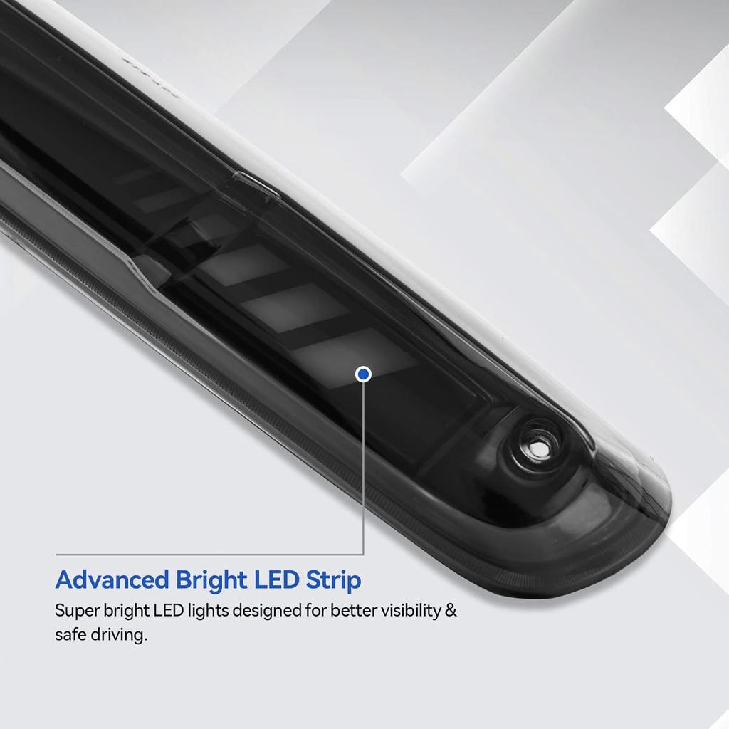 Third 3rd Brake Light for 2007-2013 Chevy Silverado/GMC Sierra 1500 2500 3500, TIME TUNNEL Sequential LED High Mount Stop Light for 2014