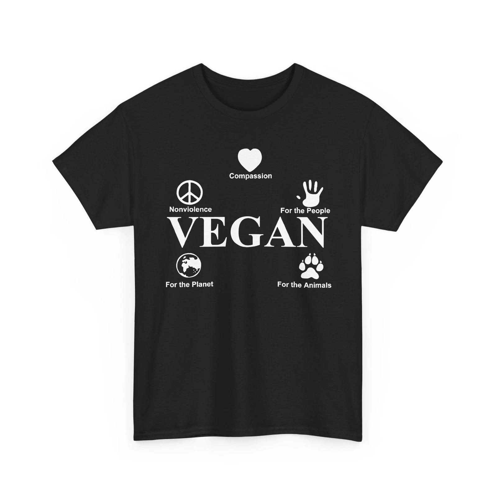 

Vegan Compassion for Animals Unisex Heavy Cotton TShirt 2XL