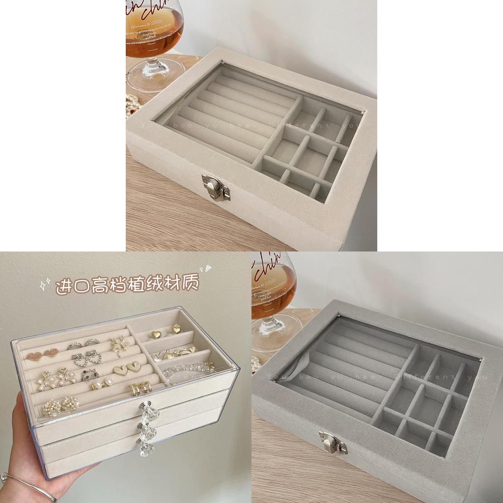 Jewelry Organizer Box With Lock For Necklace Earrings And Bracelets Home Storage Solution