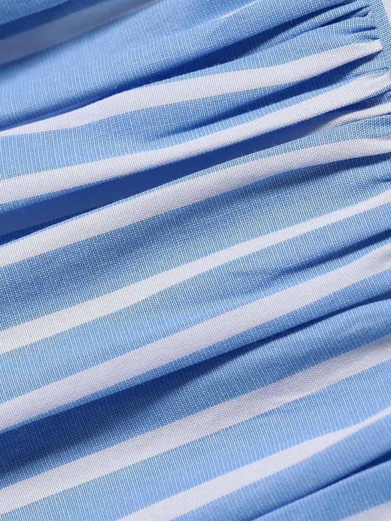 SHIPS for Machine Washable Lace and Striped Light One Size Women's Shirt, Blue, 311111977,