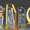 Customized Crystal Trophy High-End Metal Gold, Silver, Copper, Award Honor Gift Excellent Employe Souvenir, Home Decoration, 1Pc
