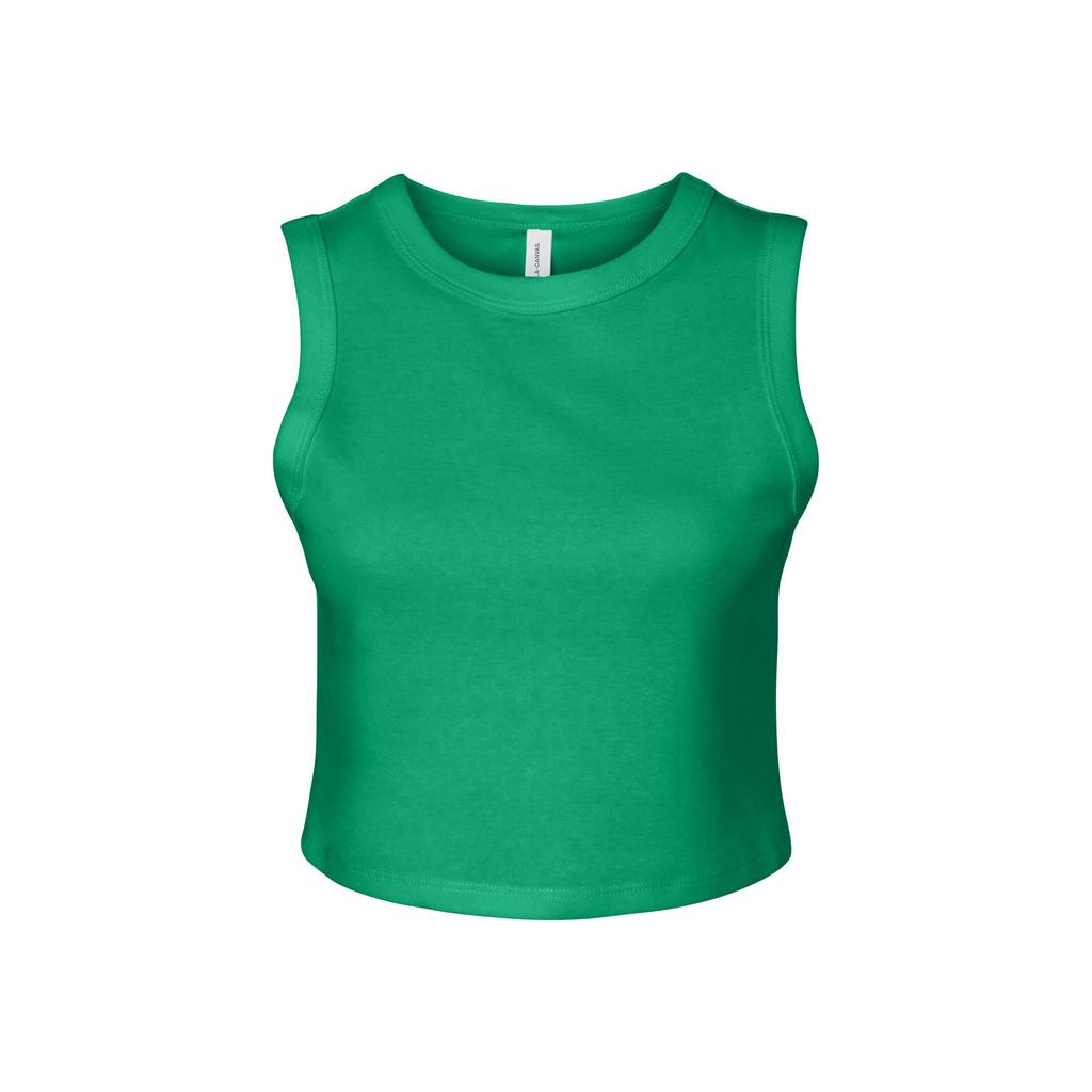 Bella + Canvas Womens/Ladies Muscle Micro-Rib Cropped Tank Top
