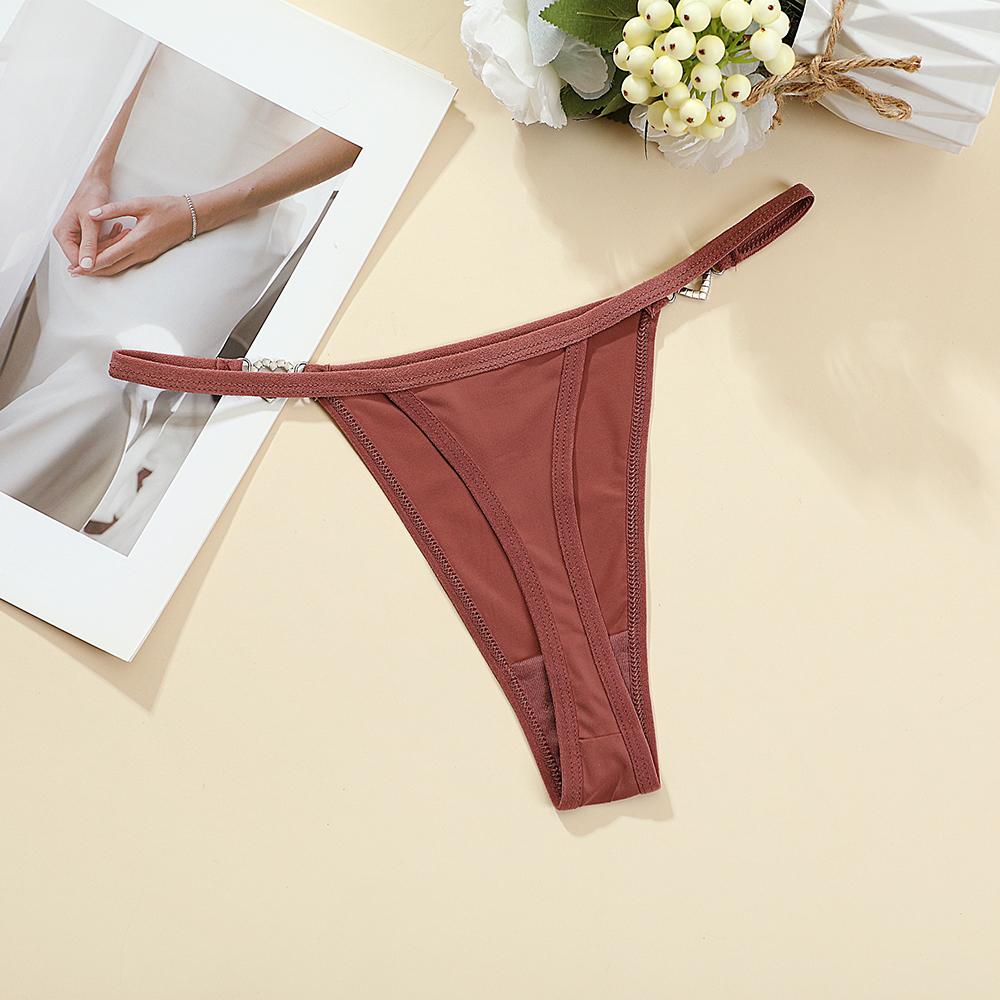 Women Sexy Thongs Low Rise Ladies G-string Heart Decoration Erotic Intimate Lingerie T-Back New Fashion Thongs Crotch Panties