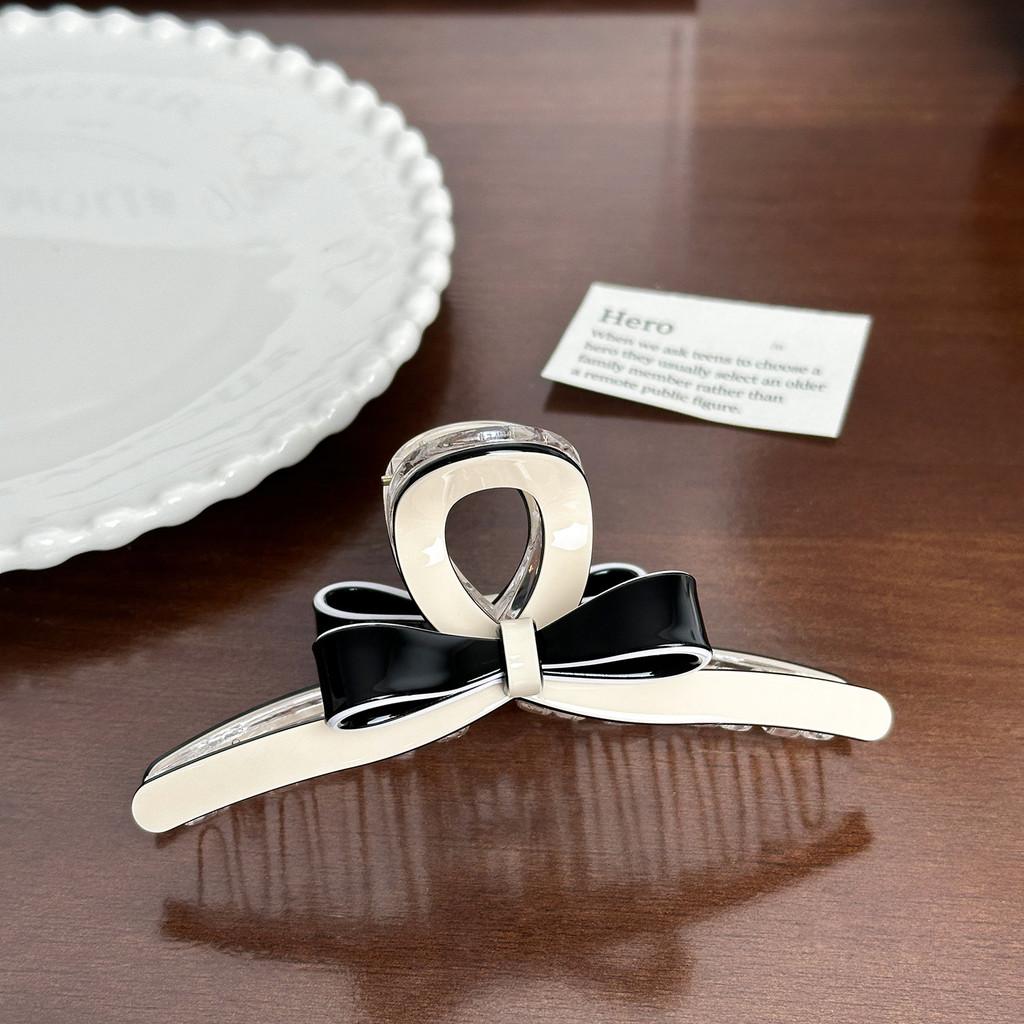 Premium Acetate Hair Claw Clip With Beautiful Bow For Sophisticated Women's Hair Accessories