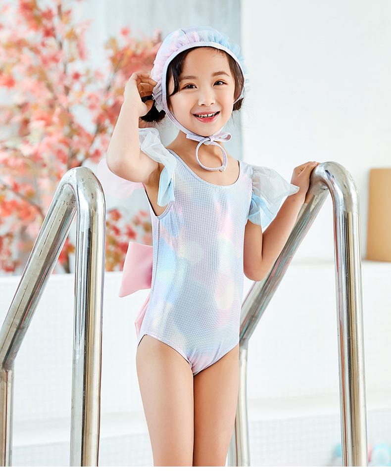 Bright Crystal Princess Mermaid Swimsuit – Cute Korean Skirt Style for Girls