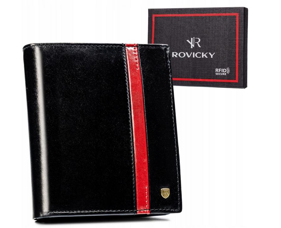Large Men's Leather Wallet Without Clasp - Rovicky